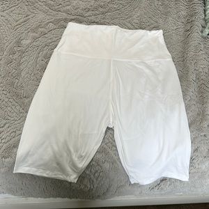 Never worn white biker shorts